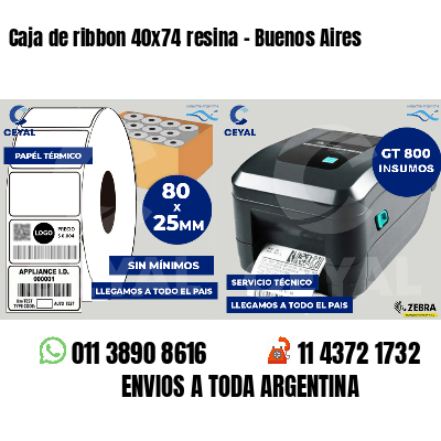 Caja de ribbon 40x74 resina - Buenos Aires