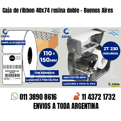Caja de ribbon 40x74 resina doble - Buenos Aires