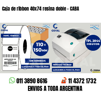Caja de ribbon 40x74 resina doble - CABA
