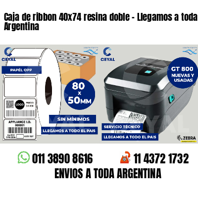 Caja de ribbon 40x74 resina doble - Llegamos a toda Argentina