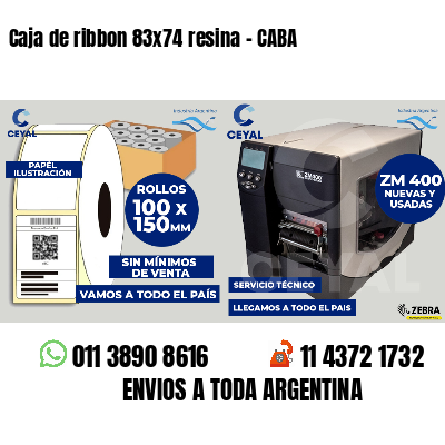 Caja de ribbon 83x74 resina - CABA