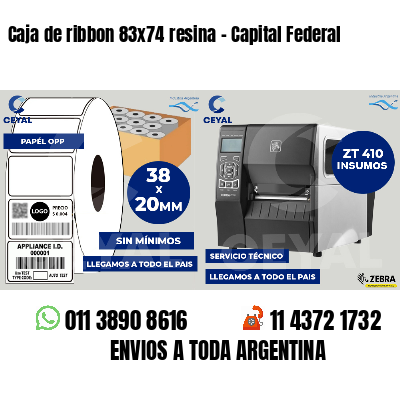 Caja de ribbon 83x74 resina - Capital Federal