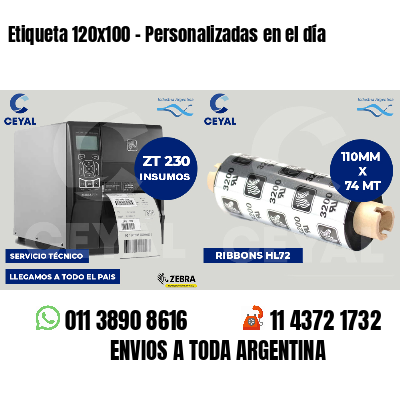 Etiqueta 120x100 - Personalizadas en el día