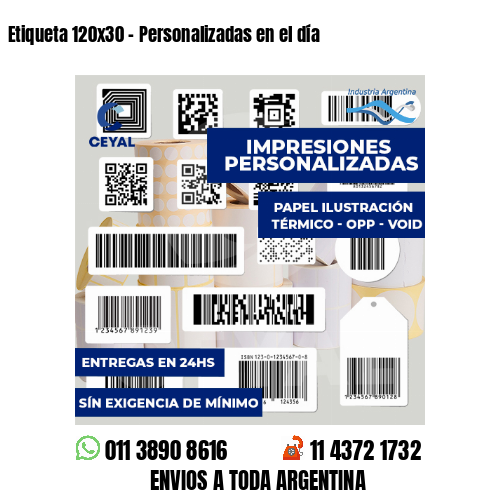 Etiqueta 120x30 - Personalizadas en el día