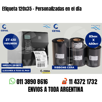 Etiqueta 120x35 - Personalizadas en el día
