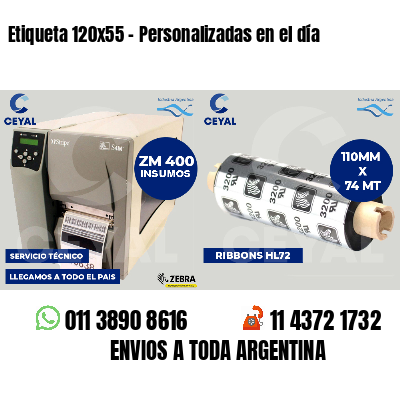 Etiqueta 120x55 - Personalizadas en el día