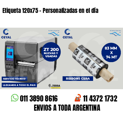 Etiqueta 120x75 - Personalizadas en el día