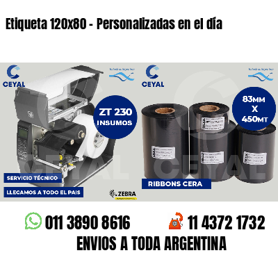 Etiqueta 120x80 - Personalizadas en el día