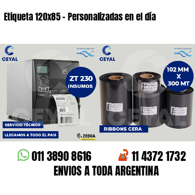 Etiqueta 120x85 - Personalizadas en el día