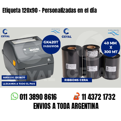 Etiqueta 120x90 - Personalizadas en el día