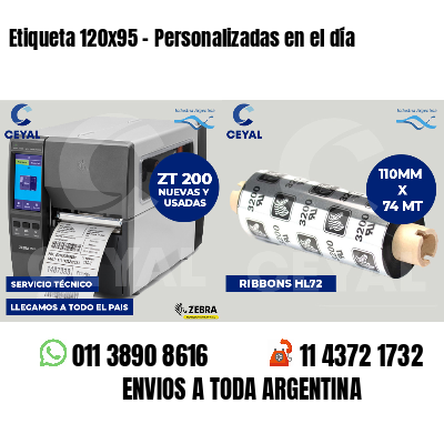 Etiqueta 120x95 - Personalizadas en el día
