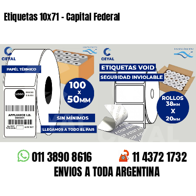Etiquetas 10x71 - Capital Federal
