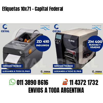 Etiquetas 10x71 - Capital Federal