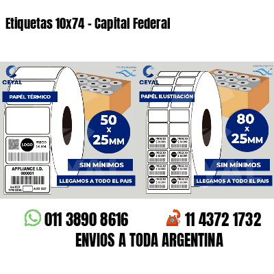 Etiquetas 10x74 - Capital Federal