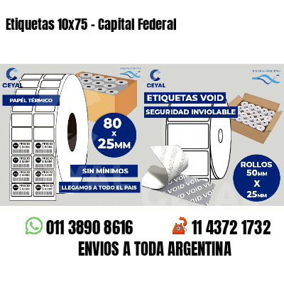 Etiquetas 10x75 - Capital Federal