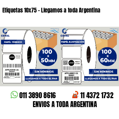 Etiquetas 10x75 - Llegamos a toda Argentina