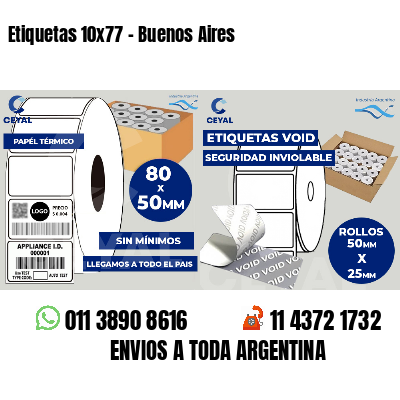 Etiquetas 10x77 - Buenos Aires