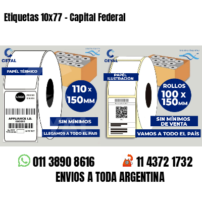 Etiquetas 10x77 - Capital Federal