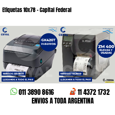 Etiquetas 10x78 - Capital Federal