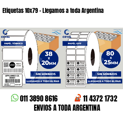Etiquetas 10x79 - Llegamos a toda Argentina