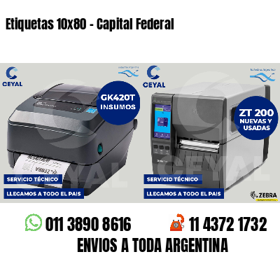 Etiquetas 10x80 - Capital Federal