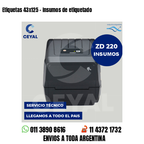 Etiquetas 43x125 - Insumos de etiquetado