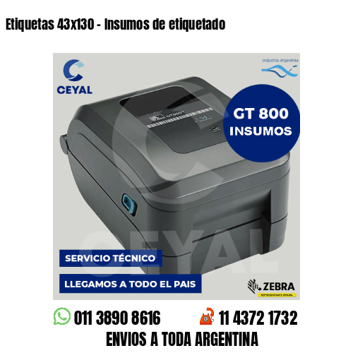 Etiquetas 43x130 - Insumos de etiquetado