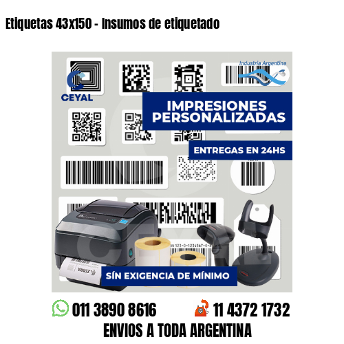 Etiquetas 43x150 - Insumos de etiquetado