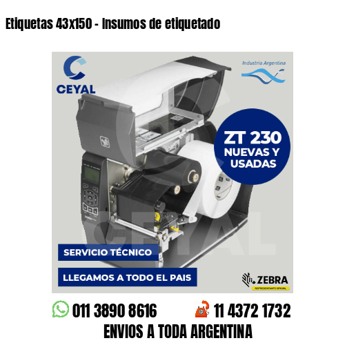 Etiquetas 43x150 - Insumos de etiquetado