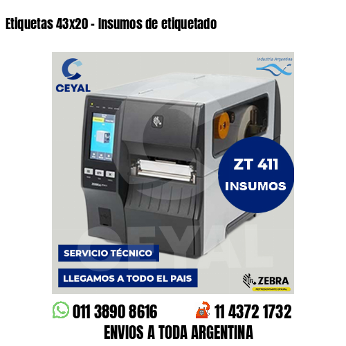 Etiquetas 43x20 - Insumos de etiquetado
