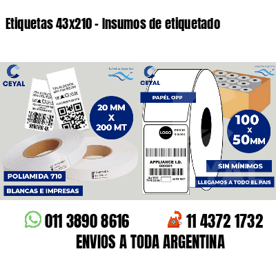 Etiquetas 43x210 - Insumos de etiquetado