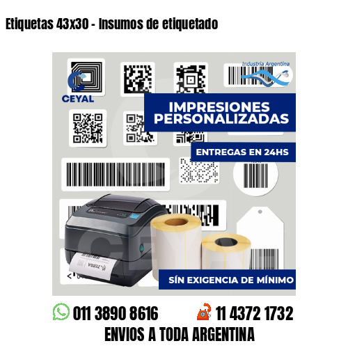 Etiquetas 43x30 - Insumos de etiquetado