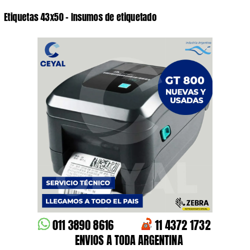 Etiquetas 43x50 - Insumos de etiquetado