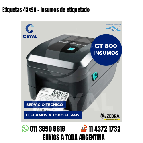 Etiquetas 43x90 - Insumos de etiquetado