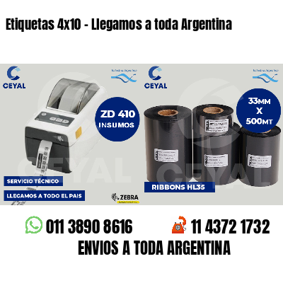 Etiquetas 4x10 - Llegamos a toda Argentina