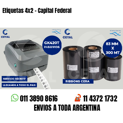 Etiquetas 4x2 - Capital Federal