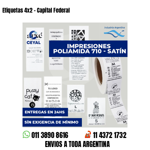 Etiquetas 4x2 - Capital Federal
