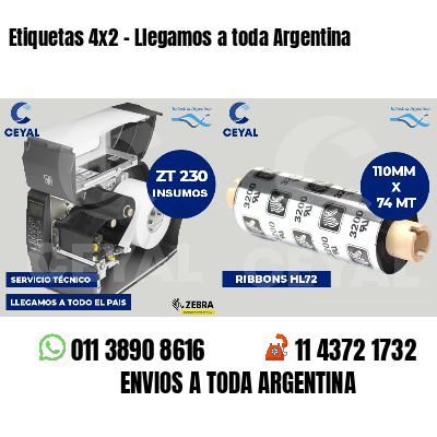 Etiquetas 4x2 - Llegamos a toda Argentina