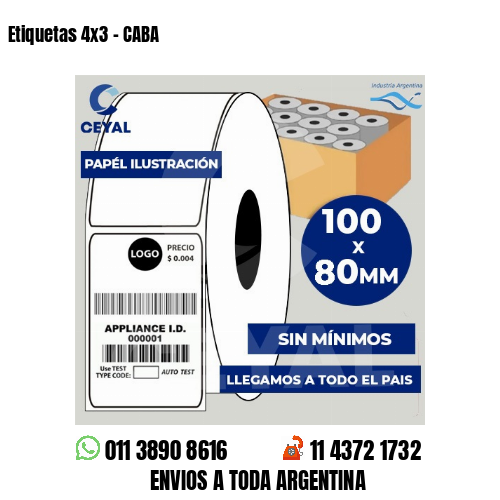 Etiquetas 4x3 - CABA