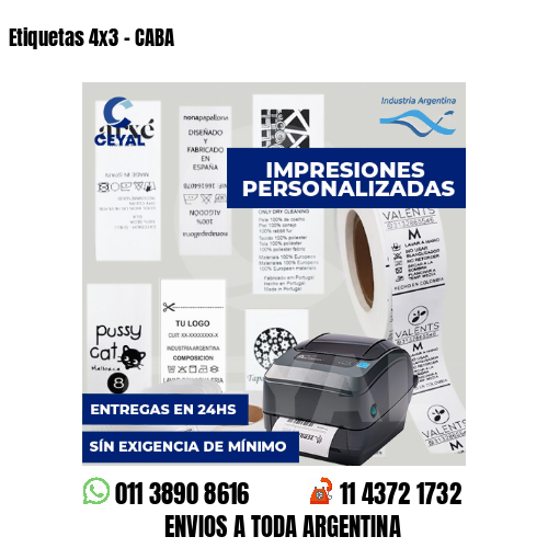 Etiquetas 4x3 - CABA