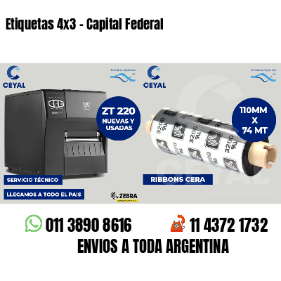 Etiquetas 4x3 - Capital Federal