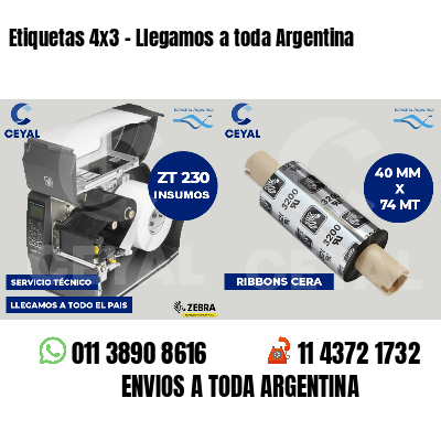 Etiquetas 4x3 - Llegamos a toda Argentina