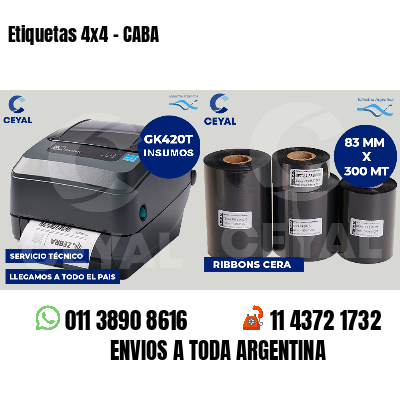 Etiquetas 4x4 - CABA