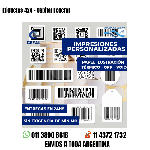 Etiquetas 4x4 - Capital Federal