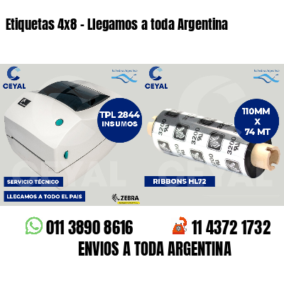Etiquetas 4x8 - Llegamos a toda Argentina
