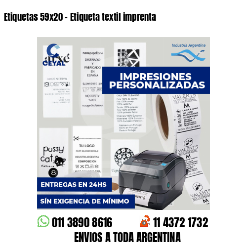 Etiquetas 59x20 - Etiqueta textil imprenta