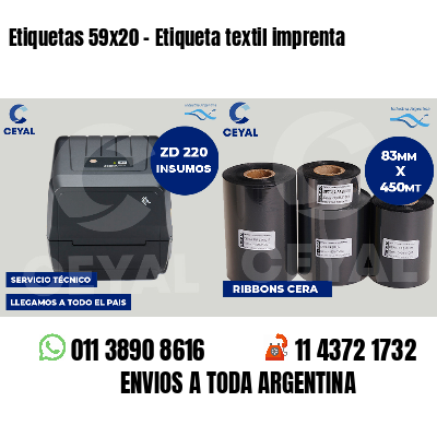 Etiquetas 59x20 - Etiqueta textil imprenta