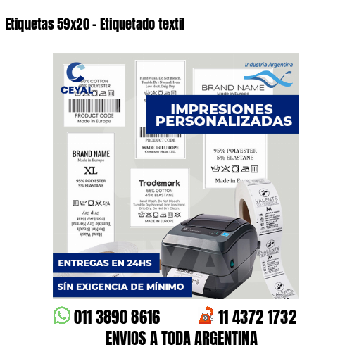 Etiquetas 59x20 - Etiquetado textil