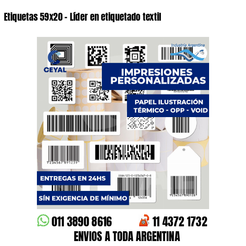 Etiquetas 59x20 - Líder en etiquetado textil