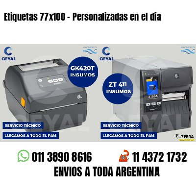 Etiquetas 77x100 - Personalizadas en el día